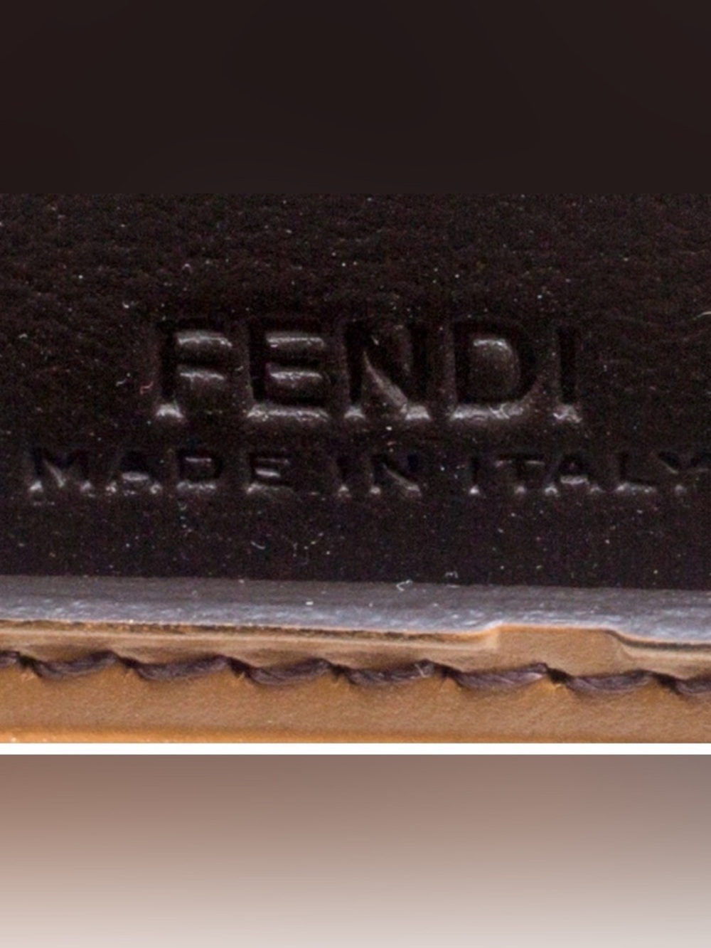 Fendi Brown Black Zucca Leather Bag  iPhone Case Bag Gold Strap X/XS & More - Picture 15 of 15